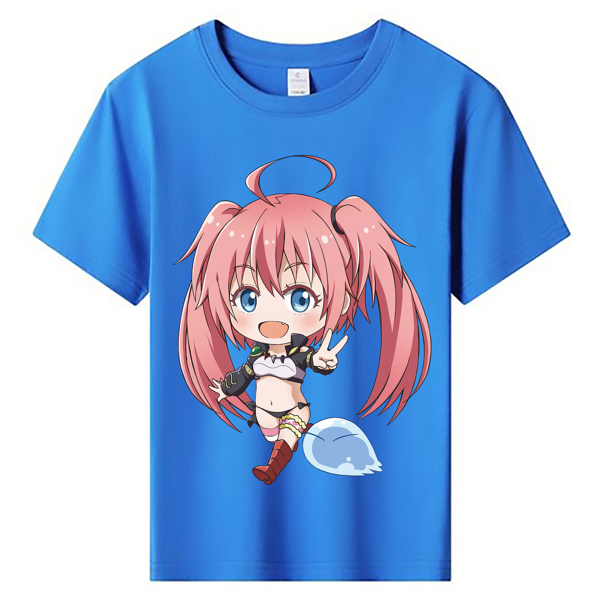 （画像用） 転スラ Regarding Reincarnated to Slime 綿100％キッズTシャツ（フロントプリント）